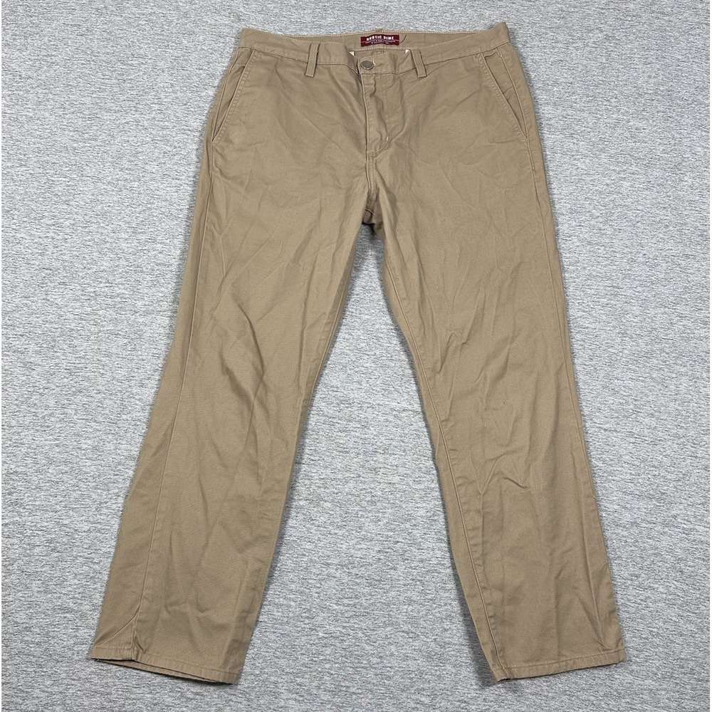 Rustic Dime Workwear Chino Pants Men's Size 34x29 Brown USA Made Work Outdoor